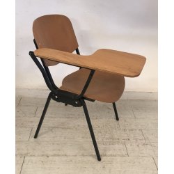 sedia scrittoio sala d'attesa quiz impilabili ribalta antica epoca legno vintage
