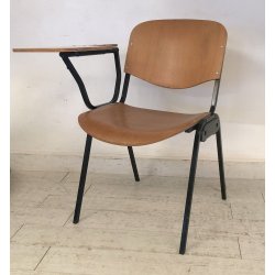 sedia scrittoio sala d'attesa quiz impilabili ribalta antica epoca legno vintage