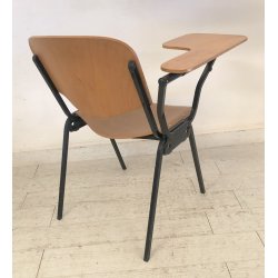 sedia scrittoio sala d'attesa quiz impilabili ribalta antica epoca legno vintage