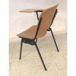sedia scrittoio sala d'attesa quiz impilabili ribalta antica epoca legno vintage