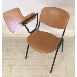 sedia scrittoio sala d'attesa quiz impilabili ribalta antica epoca legno vintage