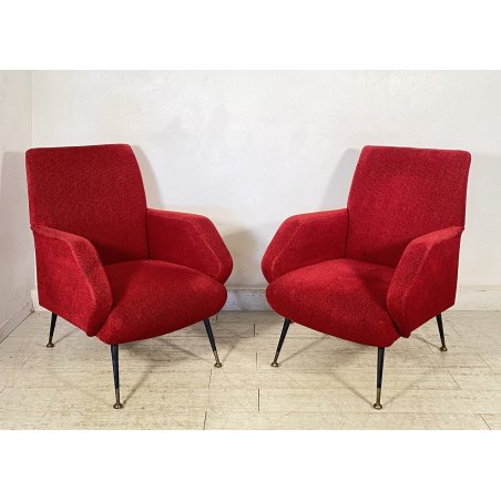 COPPIA POLTRONA ATTR. Gigi Radice DESIGN 1970 ARMCHAIR LEGNO DIVANO ITALY