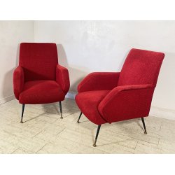 COPPIA POLTRONA ATTR. Gigi Radice DESIGN 1970 ARMCHAIR LEGNO DIVANO ITALY