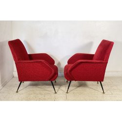 COPPIA POLTRONA ATTR. Gigi Radice DESIGN 1970 ARMCHAIR LEGNO DIVANO ITALY