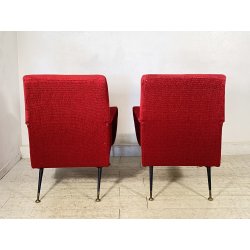 COPPIA POLTRONA ATTR. Gigi Radice DESIGN 1970 ARMCHAIR LEGNO DIVANO ITALY