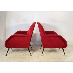COPPIA POLTRONA ATTR. Gigi Radice DESIGN 1970 ARMCHAIR LEGNO DIVANO ITALY