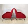 COPPIA POLTRONA ATTR. Gigi Radice DESIGN 1970 ARMCHAIR LEGNO DIVANO ITALY