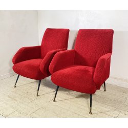 COPPIA POLTRONA ATTR. Gigi Radice DESIGN 1970 ARMCHAIR LEGNO DIVANO ITALY