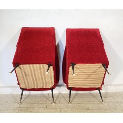 COPPIA POLTRONA ATTR. Gigi Radice DESIGN 1970 ARMCHAIR LEGNO DIVANO ITALY
