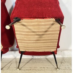 COPPIA POLTRONA ATTR. Gigi Radice DESIGN 1970 ARMCHAIR LEGNO DIVANO ITALY