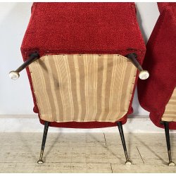 COPPIA POLTRONA ATTR. Gigi Radice DESIGN 1970 ARMCHAIR LEGNO DIVANO ITALY
