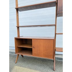 LIBRERIA VINTAGE SCAFFALE MODULARE RIPIANI DESIGN LEGNO TEAK ANNI 50/60