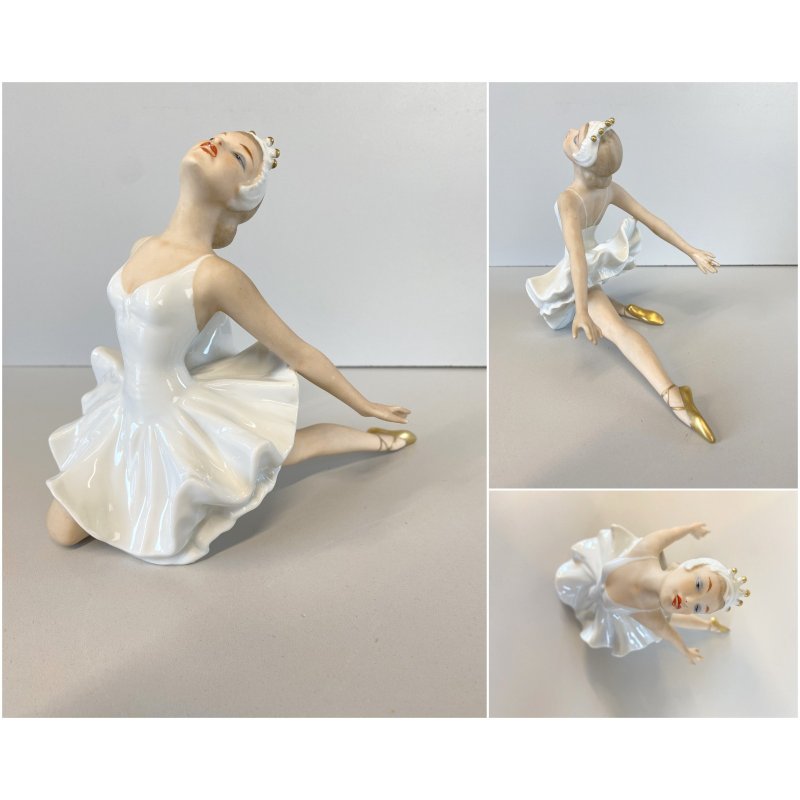 SCULTURA PORCELLANA VINTAGE Wallendorf 1764 STATUA DANZA FIGURA BALLERINA '60
