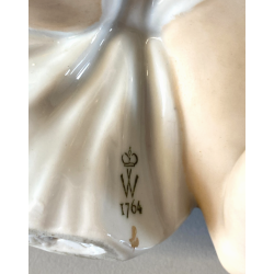 SCULTURA PORCELLANA VINTAGE Wallendorf 1764 STATUA DANZA FIGURA BALLERINA '60