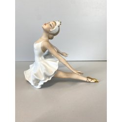 SCULTURA PORCELLANA VINTAGE Wallendorf 1764 STATUA DANZA FIGURA BALLERINA '60