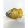 ANTICO VASO VETRO STILE E. Gallé CAMMEO GLASS DECORO FLOREALE ART NOUVEAU 20cm/h