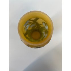 ANTICO VASO VETRO STILE E. Gallé CAMMEO GLASS DECORO FLOREALE ART NOUVEAU 20cm/h