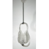 ANTICO LAMPADARIO BAROVIER & TOSO ANNI 40 VETRO MURANO FOGLIE TRASPARENTI OTTONE
