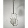 ANTICO LAMPADARIO BAROVIER & TOSO ANNI 40 VETRO MURANO FOGLIE TRASPARENTI OTTONE