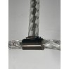 ANTICO LAMPADARIO BAROVIER & TOSO ANNI 40 VETRO MURANO FOGLIE TRASPARENTI OTTONE