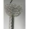 ANTICO LAMPADARIO BAROVIER & TOSO ANNI 40 VETRO MURANO FOGLIE TRASPARENTI OTTONE
