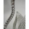 ANTICO LAMPADARIO BAROVIER & TOSO ANNI 40 VETRO MURANO FOGLIE TRASPARENTI OTTONE
