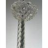 ANTICO LAMPADARIO BAROVIER & TOSO ANNI 40 VETRO MURANO FOGLIE TRASPARENTI OTTONE