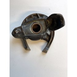 ANTICO CALAMAIO in BRONZO testa FERRO di cavallo FERMACARTE scrivania primi '900