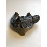 ANTICO CALAMAIO in BRONZO testa FERRO di cavallo FERMACARTE scrivania primi '900