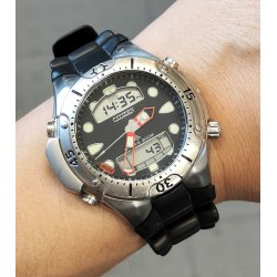 Citizen PROMASTER AQUALAND c500 Diver's 200m OROLOGIO POLSO SUB gomma nero WATCH