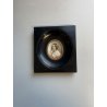 antica MINIATURA ritratto femminile CORNICE EBANIZZATA stile IMPERO dipinta FIRMA