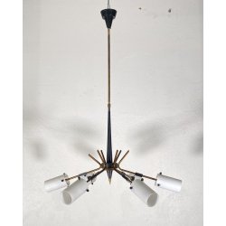 LAMPADARIO DESIGN SOSPENSIONE ANNI 50/60 STILNOVO HANGING LAMP VINTAGE SOFFITTO