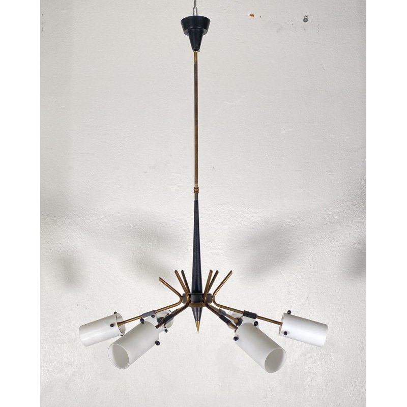 LAMPADARIO DESIGN SOSPENSIONE ANNI 50/60 STILNOVO HANGING LAMP VINTAGE SOFFITTO