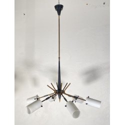 LAMPADARIO DESIGN SOSPENSIONE ANNI 50/60 STILNOVO HANGING LAMP VINTAGE SOFFITTO