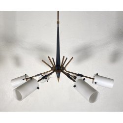 LAMPADARIO DESIGN SOSPENSIONE ANNI 50/60 STILNOVO HANGING LAMP VINTAGE SOFFITTO