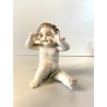 ALLEGORIA CINQUE SENSI PORCELLANA CAPODIMONTE FIGURE PUTTO CHERUBINI AMORINI '50