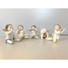 ALLEGORIA CINQUE SENSI PORCELLANA CAPODIMONTE FIGURE PUTTO CHERUBINI AMORINI '50