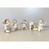 ALLEGORIA CINQUE SENSI PORCELLANA CAPODIMONTE FIGURE PUTTO CHERUBINI AMORINI '50