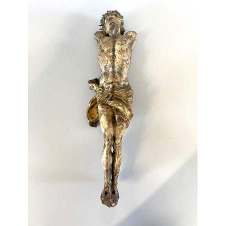 CRISTO CROCIFISSO LEGNO CORPUS CHRISTI DIPINTO POLICROMIA USURA BAROCCO XVII sec