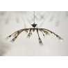 LAMPADARIO ANNI 50/60 OTTONE 16 LUCI DESIGN SOSPENSIONE HANGING LAMP VINTAGE