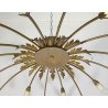 LAMPADARIO ANNI 50/60 OTTONE 16 LUCI DESIGN SOSPENSIONE HANGING LAMP VINTAGE