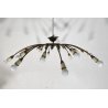 LAMPADARIO ANNI 50/60 OTTONE 16 LUCI DESIGN SOSPENSIONE HANGING LAMP VINTAGE