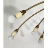 LAMPADARIO ANNI 50/60 OTTONE 16 LUCI DESIGN SOSPENSIONE HANGING LAMP VINTAGE