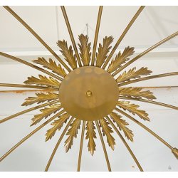 LAMPADARIO ANNI 50/60 OTTONE 16 LUCI DESIGN SOSPENSIONE HANGING LAMP VINTAGE