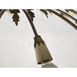 LAMPADARIO ANNI 50/60 OTTONE 16 LUCI DESIGN SOSPENSIONE HANGING LAMP VINTAGE