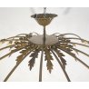 LAMPADARIO ANNI 50/60 OTTONE 16 LUCI DESIGN SOSPENSIONE HANGING LAMP VINTAGE
