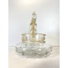 VASO CESTINO VETRO SOFFIATO MURANO Barovier&Toso INCLUSIONI FOGLIA ORO ø20cm '50
