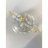 VASO CESTINO VETRO SOFFIATO MURANO Barovier&Toso INCLUSIONI FOGLIA ORO ø20cm '50