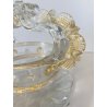 VASO CESTINO VETRO SOFFIATO MURANO Barovier&Toso INCLUSIONI FOGLIA ORO ø20cm '50