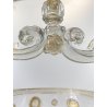 VASO CESTINO VETRO SOFFIATO MURANO Barovier&Toso INCLUSIONI FOGLIA ORO ø20cm '50